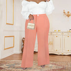 Damen Elegante Flared Pants mit hohem Bund und minimalistischen Details R&B