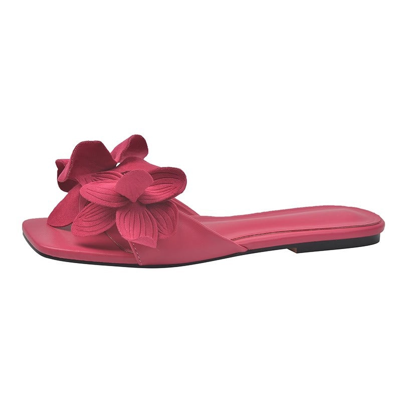 Damen modische Sandalen mit Blumenapplikation R&B