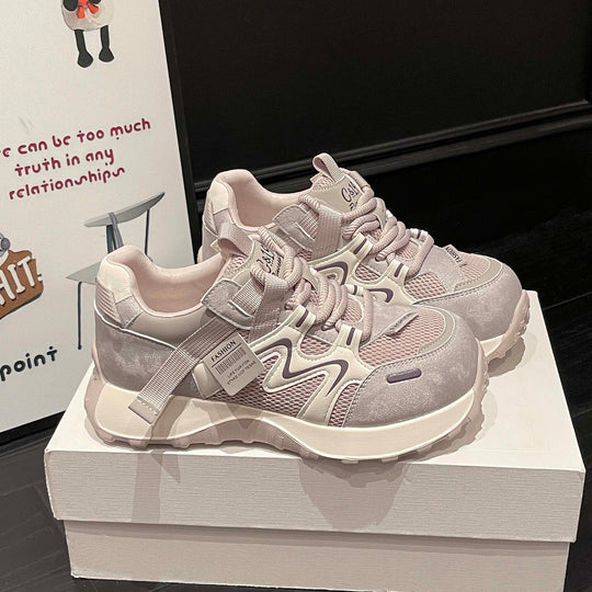 Damen Sportliche Sneakers mit atmungsaktiver Mesh-Oberfläche und verstärktem Fersenbereich R&B