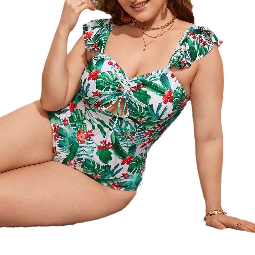 Damen Einteiler Badeanzug mit raffinierten Rüschendetails R&B