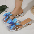 Damen Sandalen mit glamourem Schmetterlingsdesign R&B