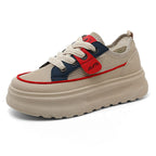 Damen sportliche Sneakers mit robustem Obermaterial und dämpfender Sohle R&B