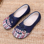 Damen Bequeme Ballerinas mit floralem Design und elastischem Einstieg R&B