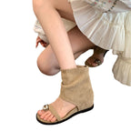 Damen Modische Wedgesandalen mit flexibler Obermaterial-Kombination und trendigem Dekor R&B