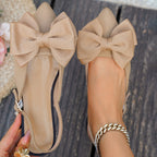 Damen Slingback Pumps mit charmantem Schleifenakzent und eleganter Spitze R&B