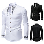 Herren modisches Hemd mit kreativem Kragen-Design R&B