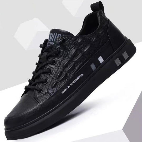 Herren Leder Sneakers mit minimalistischen Design und rutschfester Sohle R&B