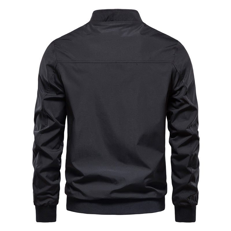Herren leichte Flugjacke mit praktischen Taschen und Reißverschluss