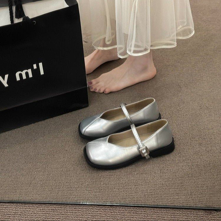 Damen Elegante Mary Jane Schuhe mit verstellbarem Riemen und dämpfender Sohle R&B