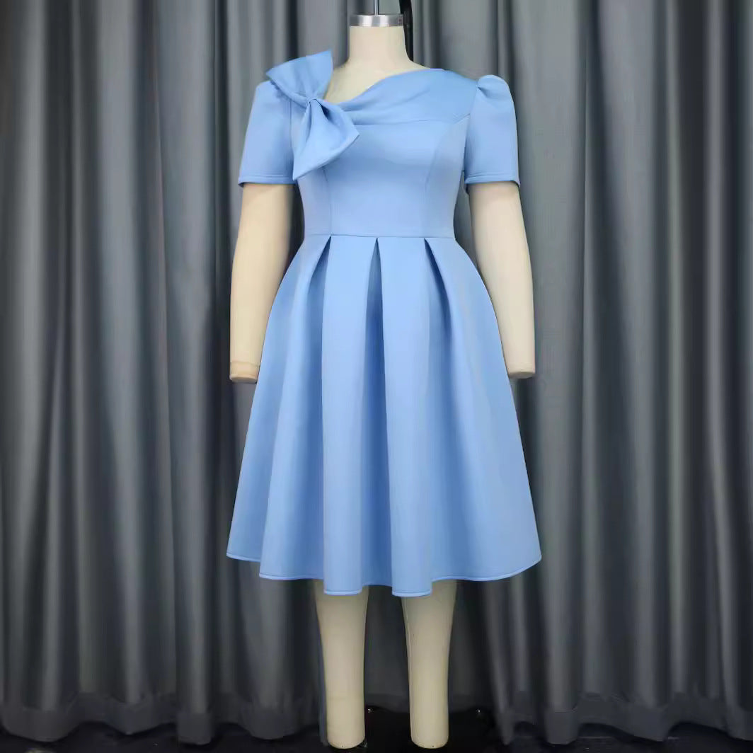 Damen Cocktailkleid mit kunstvollem Schleifenakzent und taillierter Silhouette R&B