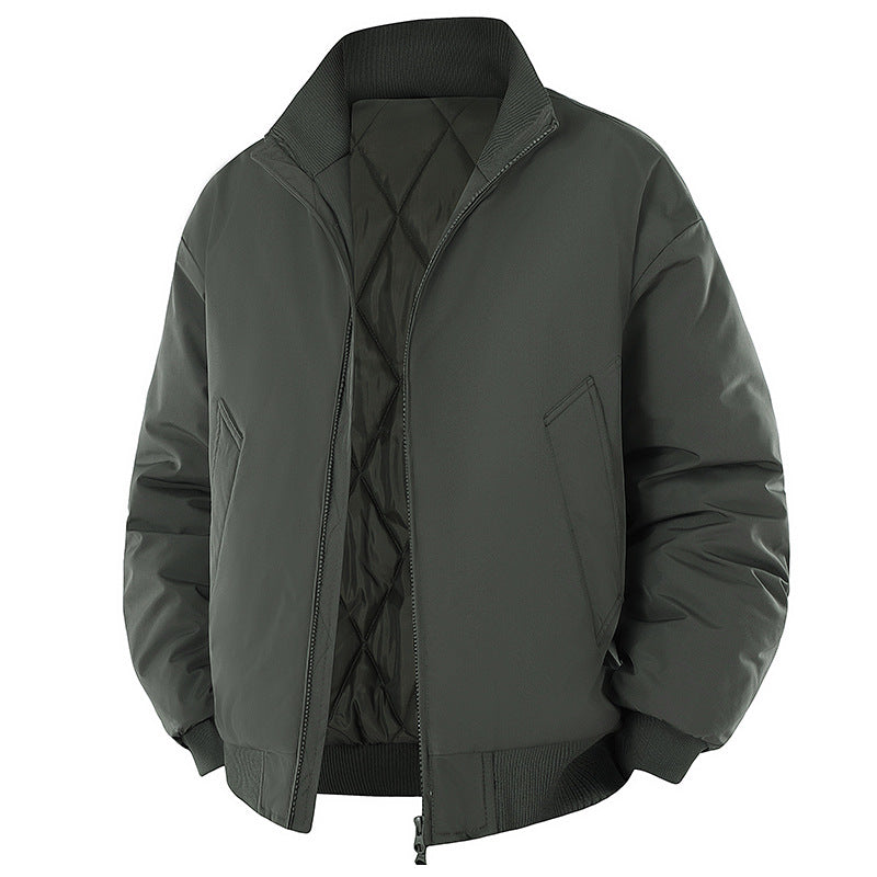 Herren modische Steppjacke mit hohem Kragen R&B