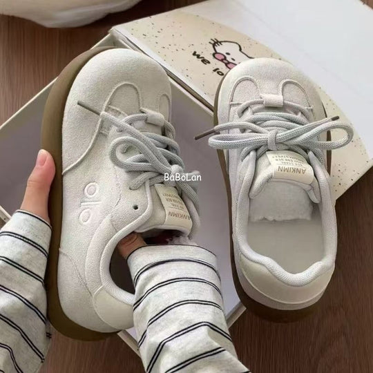 Damen Freizeit-Sneaker mit weichem Obermaterial und bequemer Dämpfung R&B