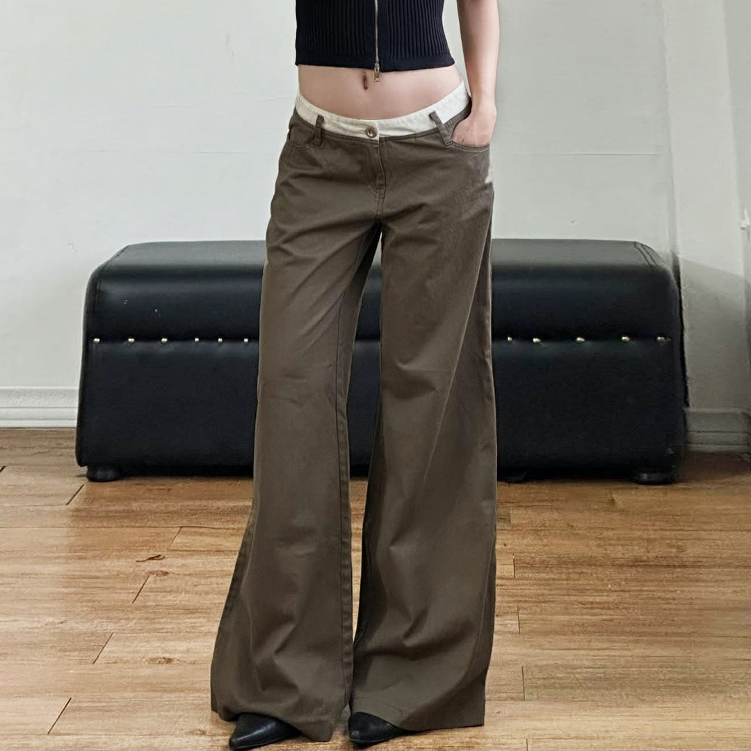Damen Cargo-Hosen mit weitem Schnitt und praktischen Seitentaschen R&B