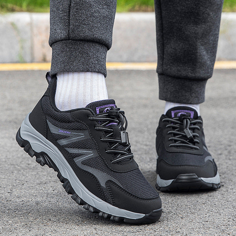 Damen Lauf- und Fitness-Sneaker mit atmungsaktiver Mesh-Oberfläche und innovativem Schnellschnürsystem R&B