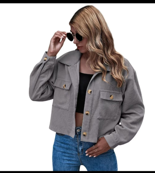 Damen Cordjacke mit praktischen Taschen R&B