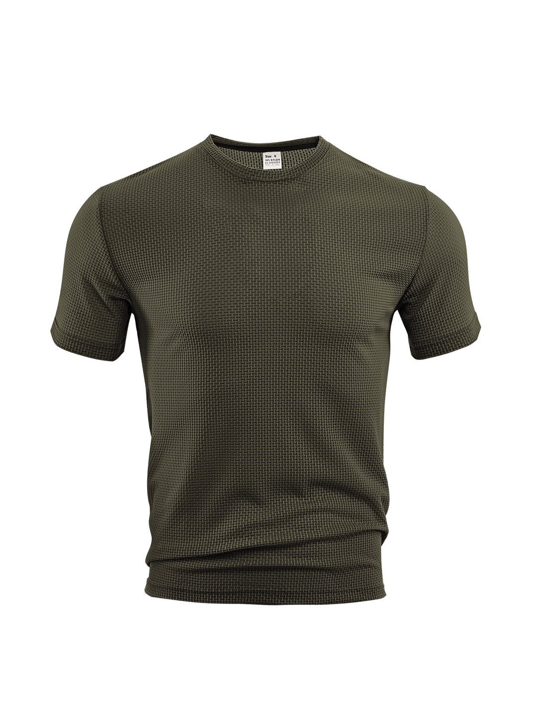 Herren nan Waffelstruktur-T-Shirt mit Rundhalsausschnitt und körpernaher Passform R&B