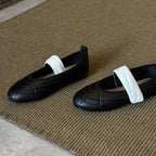 Damen Ballerinas mit elegantem Riemen und modischem Steppdesign
