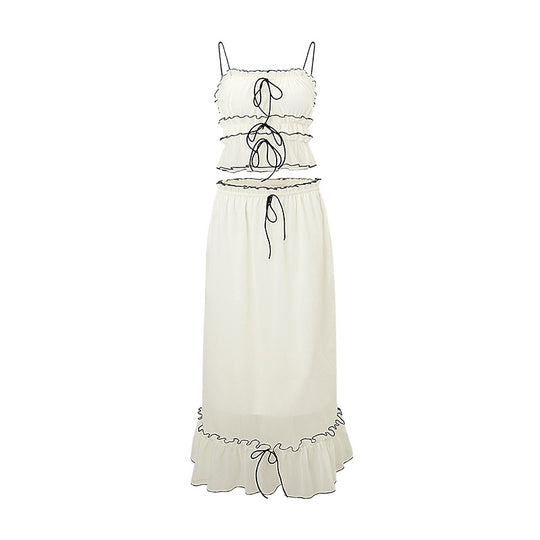 R&B | Hosenträger Top Temperament Kleid