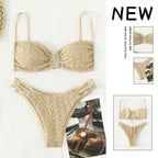 Damen Push-Up Bikini mit raffiniertem Schnürdetail R&B