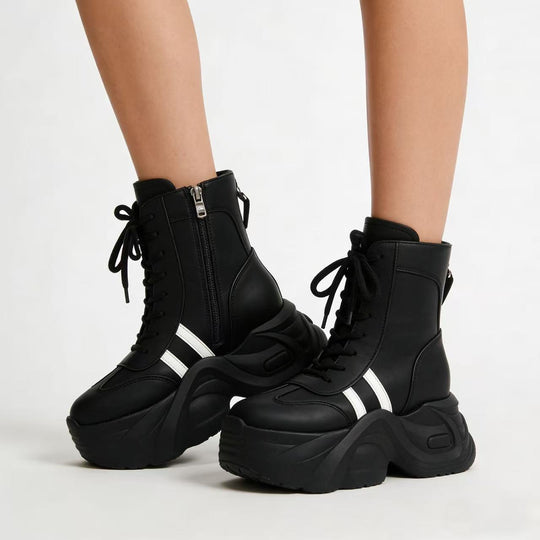 Damen Chunky Stiefeletten mit dickem Profil und sportlichem Design R&B