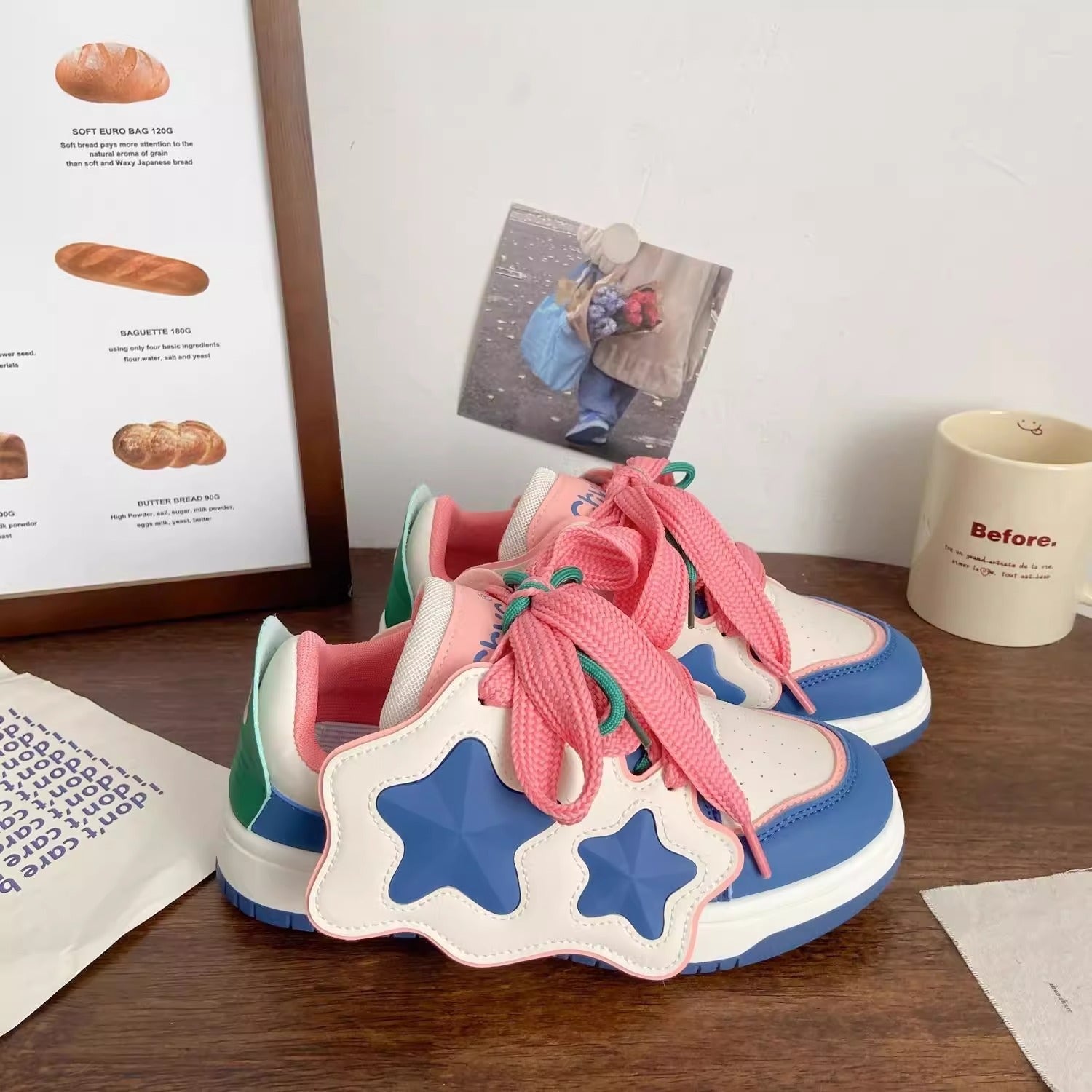 Damen Sneakers mit auffälligem Sternenmotiv und komfortabler Dämpfung R&B