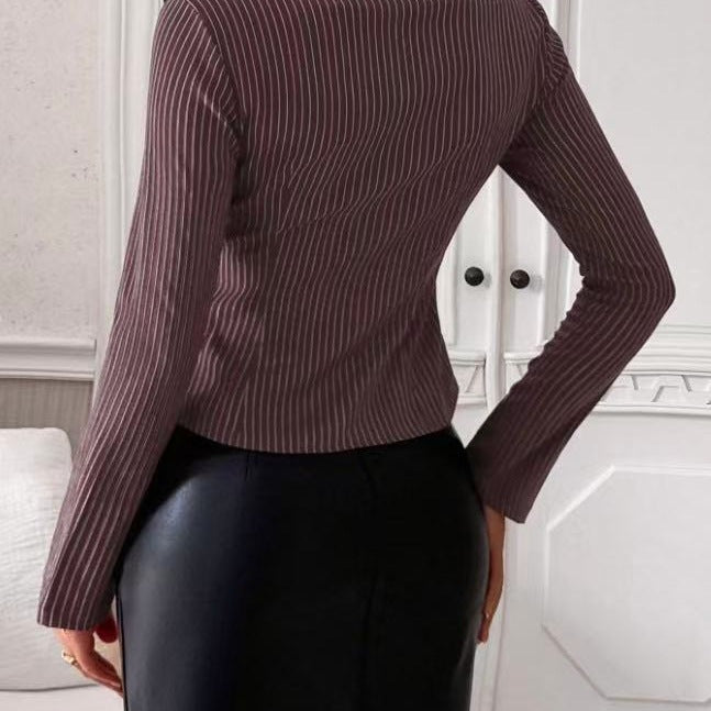 Damen Langarmbluse mit feinem Streifenmuster R&B