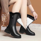 Damen Stiefeletten mit warmem Innenfutter und modischem Riemen
