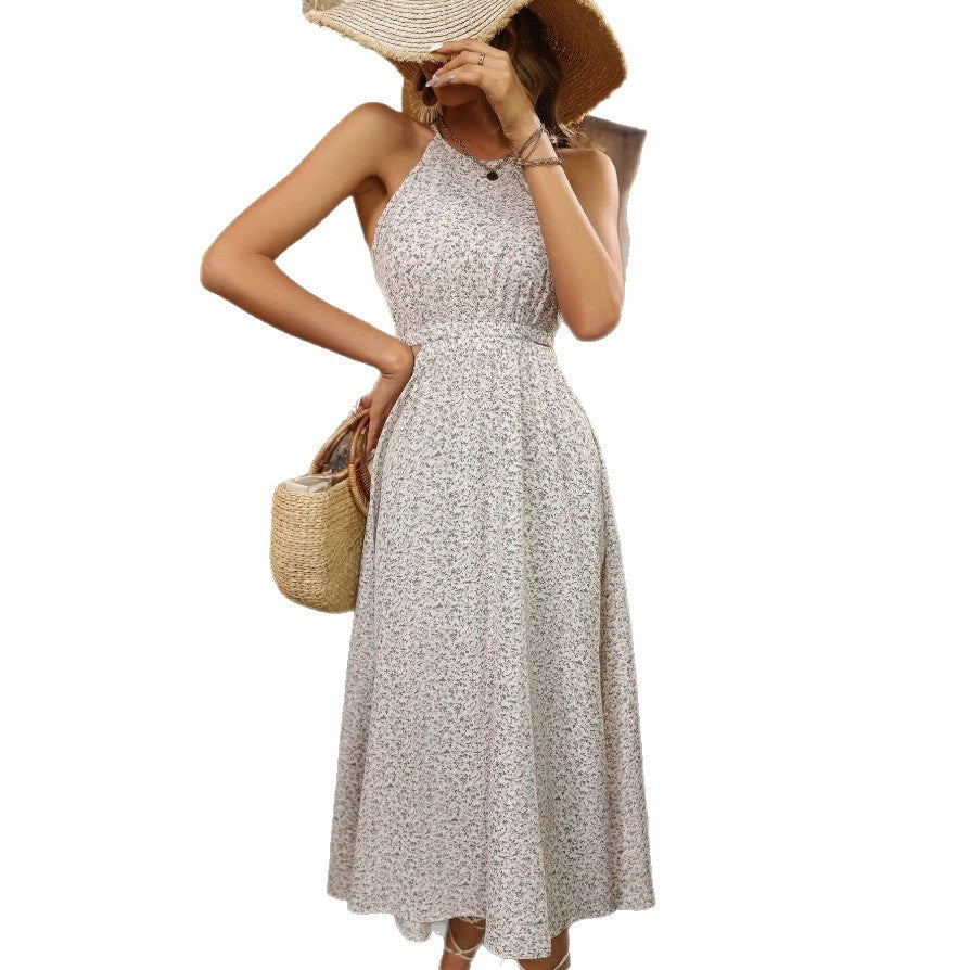 Damen Maxikleid mit floralem Design und schwingendem Saum R&B