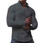 Herren Sportliches Langarmshirt mit strukturierter Oberfläche R&B
