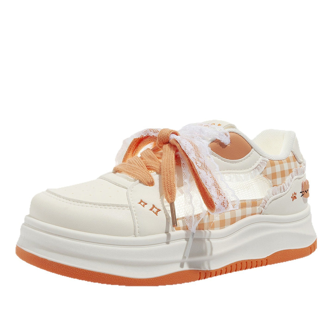 Damen Sportliche Sneakers mit verspielten Rüschen und trendigem Schnürsystem R&B