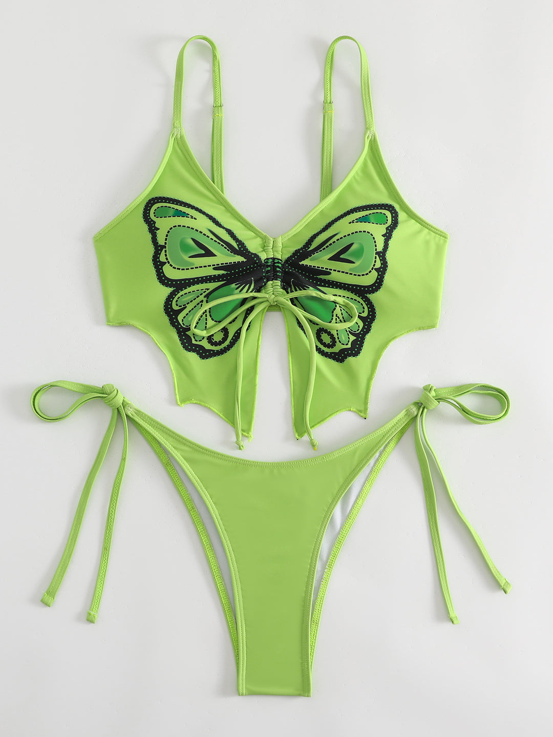 Damen Buntes Bikini-Set mit Schmetterlingsdesign R&B