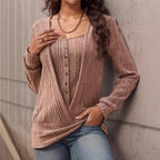 Damen Oversized Strickpullover mit modernem V-Ausschnitt R&B