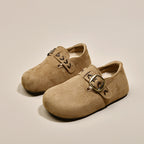 Damen Ballerinas mit modischer Schnalle und weich gepolstertem Innenbereich R&B