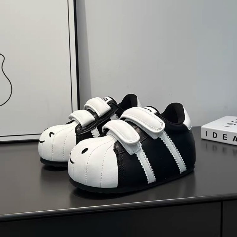 Damen Bequeme Kindersneaker mit niedlichem Tiermotiv und praktischem Klettverschluss