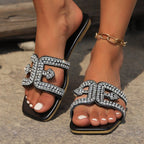 Damen Sandalen mit funkelnder Verzierungen und elegantem Design R&B