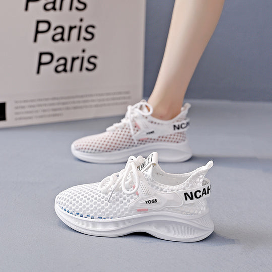 Damen Sneakers mit atmungsaktiver Netzstruktur und dämpfender Sohle R&B
