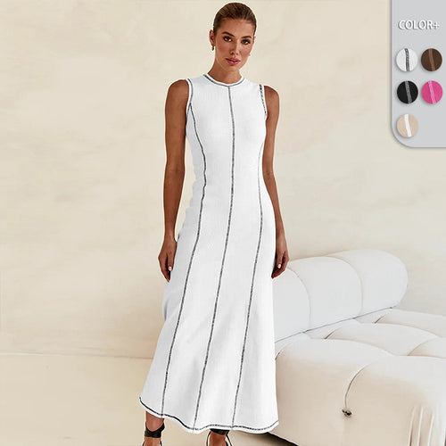 Damen Elegantes Maxikleid mit subtilen Nähdetails R&B