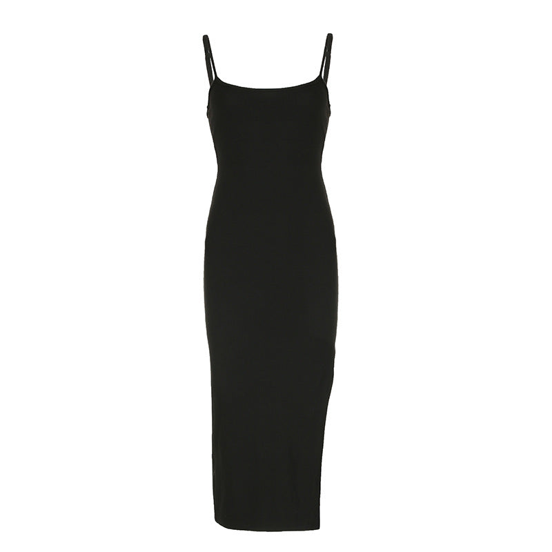 Damen Maxikleid mit feinen Spaghettiträgern und figurbetonter Silhouette R&B