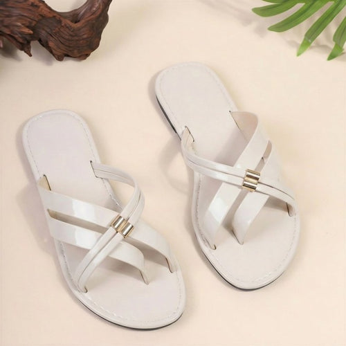 Damen elegante Crossover-Sandalen mit komfortablem Fußbett R&B