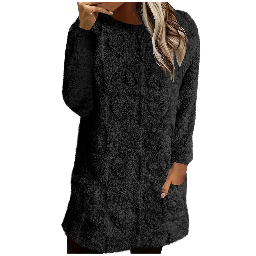 Damen Kuschelige Tunika mit Herzmuster R&B