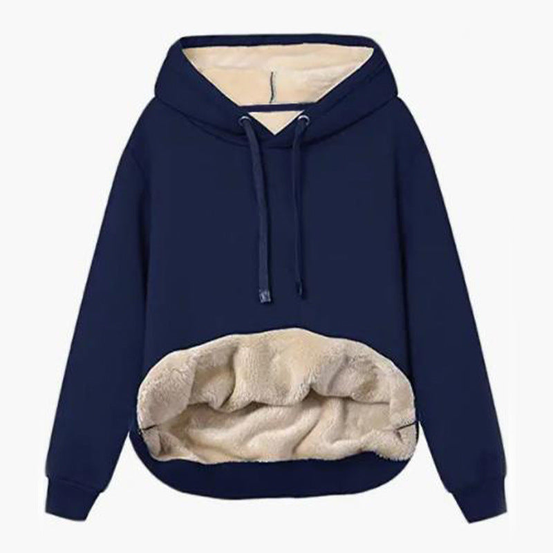 Damen Kuscheliger Kapuzenpullover mit Fleece-Futter R&B