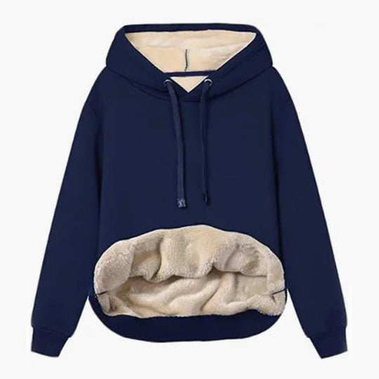 Damen Kuscheliger Kapuzenpullover mit Fleece-Futter R&B