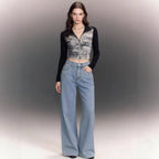 Damen eleganter Cropped Blazer mit schmalem Revers