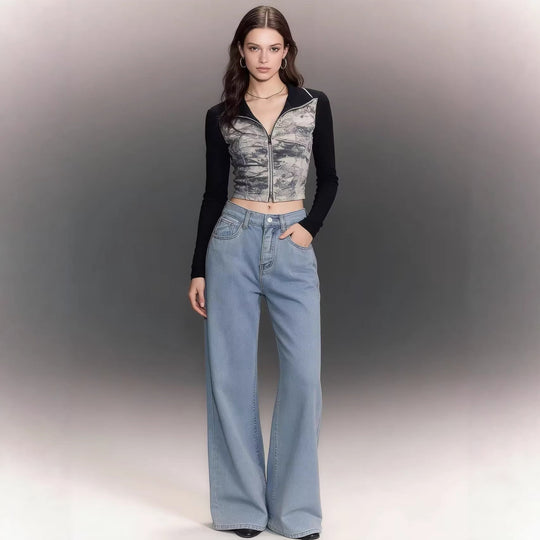 Damen eleganter Cropped Blazer mit schmalem Revers