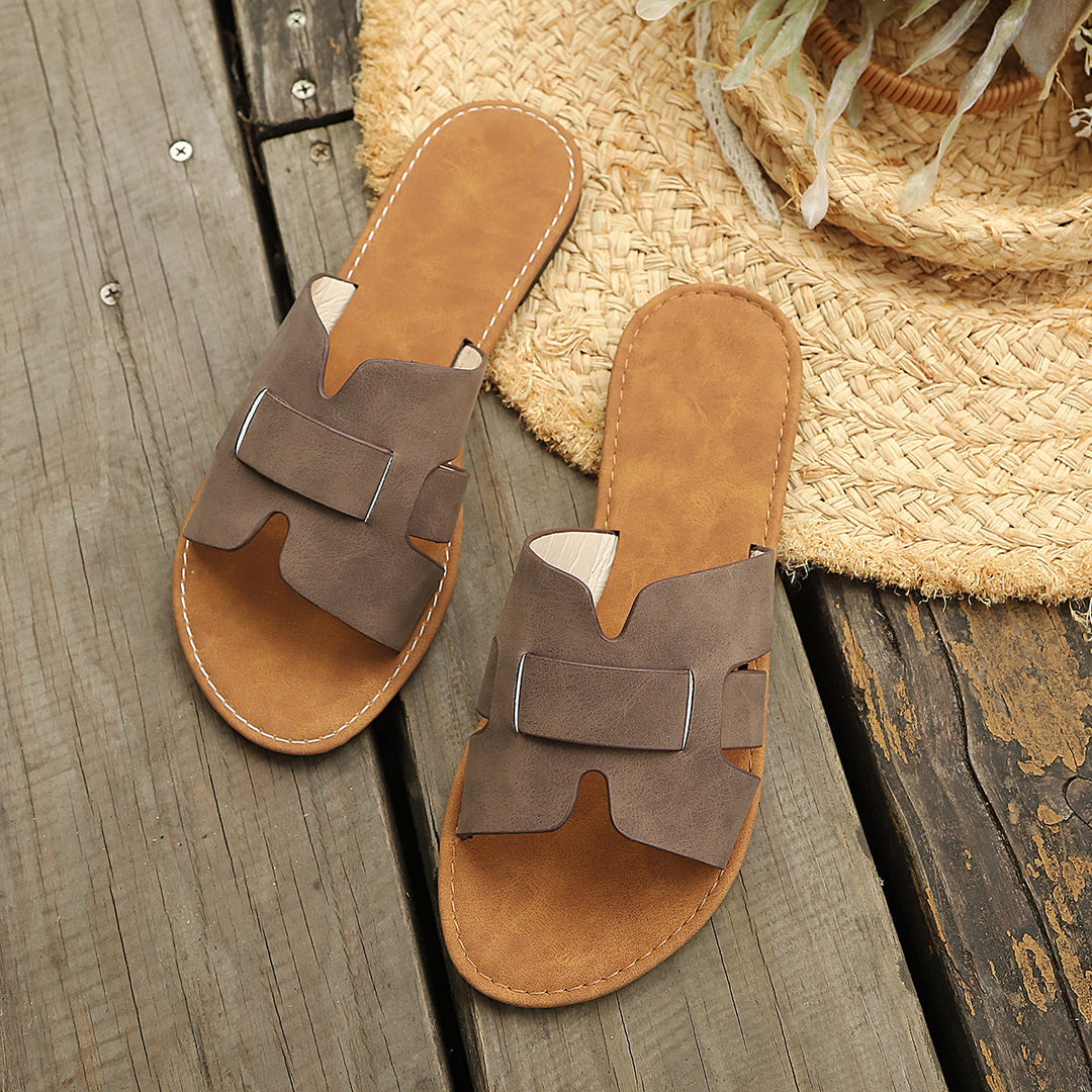 Damen elegante Freizeit-Sandalen mit modischem Riemen-Design R&B