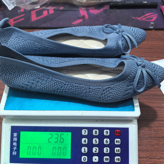 Damen Stilvolle und komfortable Ballerinas mit großem Schleifendetail R&B