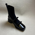 Damen elegante Stiefeletten mit modischem Cut-Out-Design und dekorativen Schleifen R&B