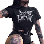 Damen T-Shirt mit kreativem grafischen Aufdruck und lässigem Schnitt R&B