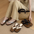 Damen Modische Zehentrenner-Sandalen mit trendigem Design und rutschfester Sohle