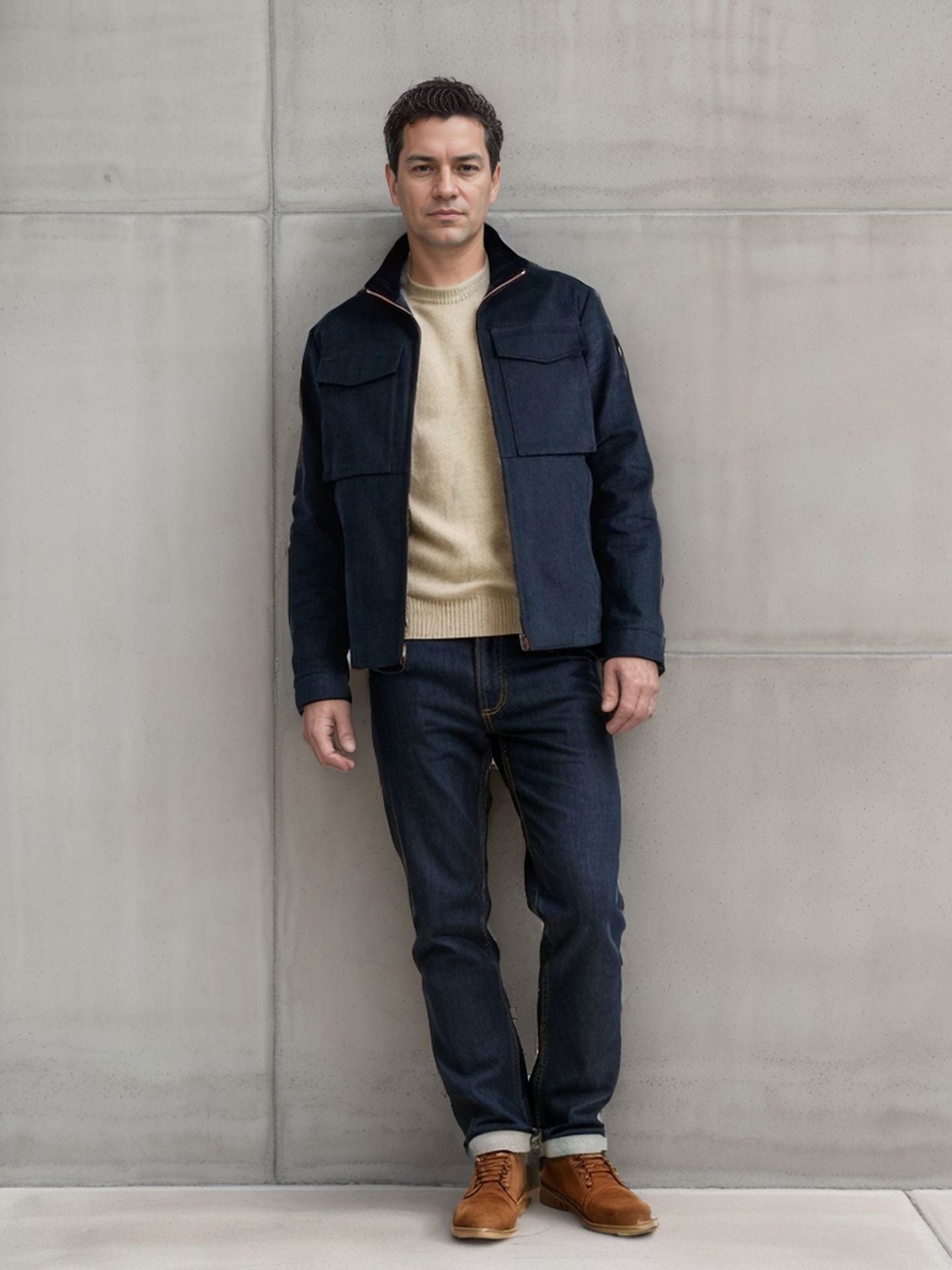 Herren Utility-Jacke mit praktischen Taschen und modernem Design R&B
